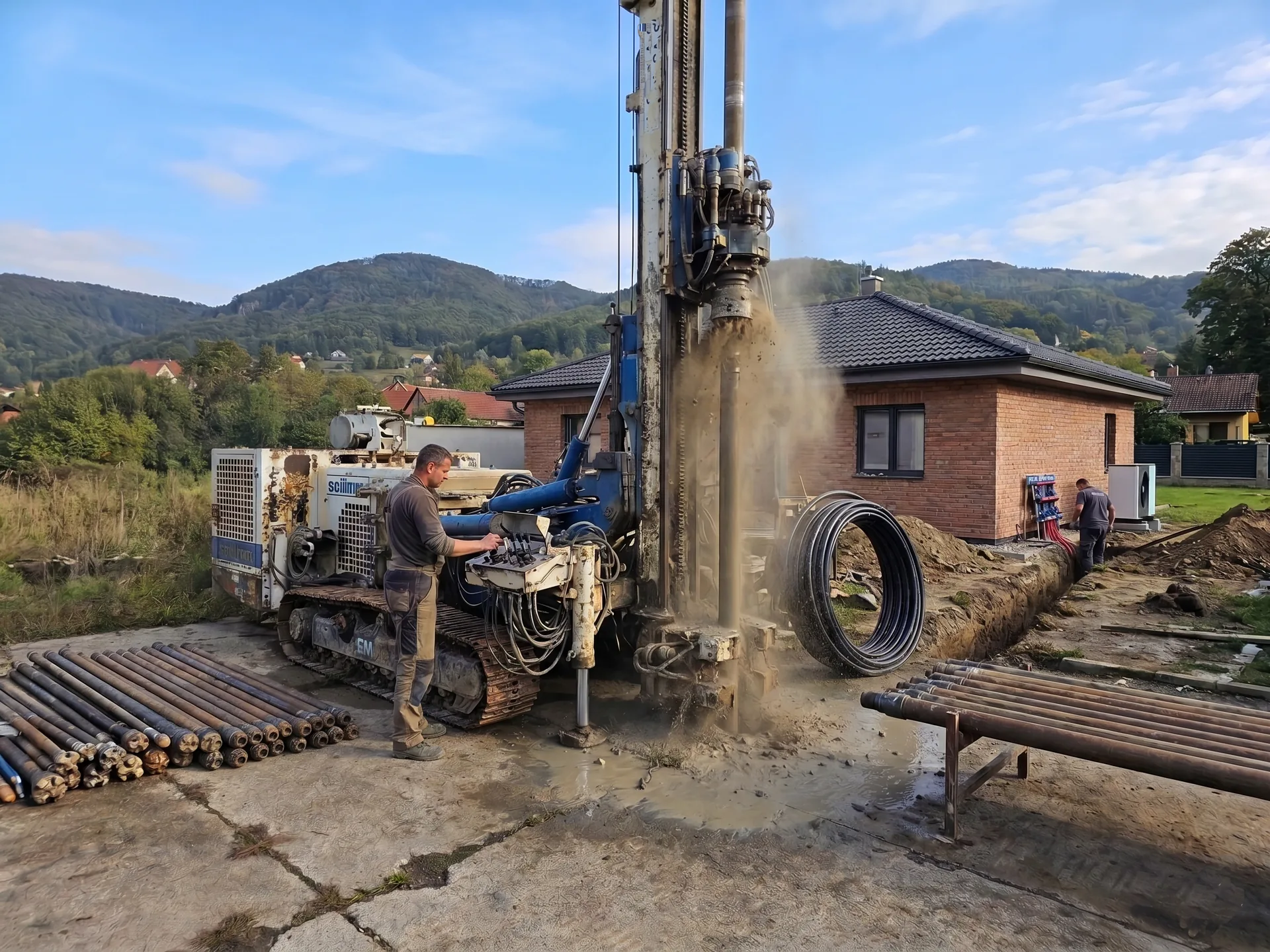 Vrtná souprava Soilmec SM-14 — univerzální pro mikropiloty a jet grouting